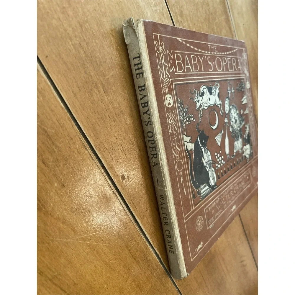 Antique 1880‎ 1st Ed. The Baby's Opera by Walter Crane Nursery Rhymes and Music